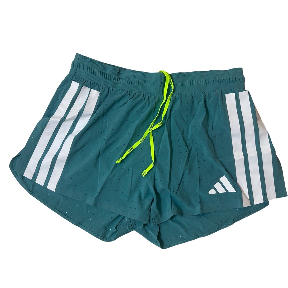 Adidas Adizero Split Shorts Men M Teal New 2" Inseam Running JV7153